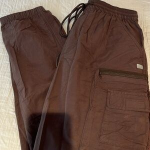 Men’s/Unisex Brown Utility Joggers
